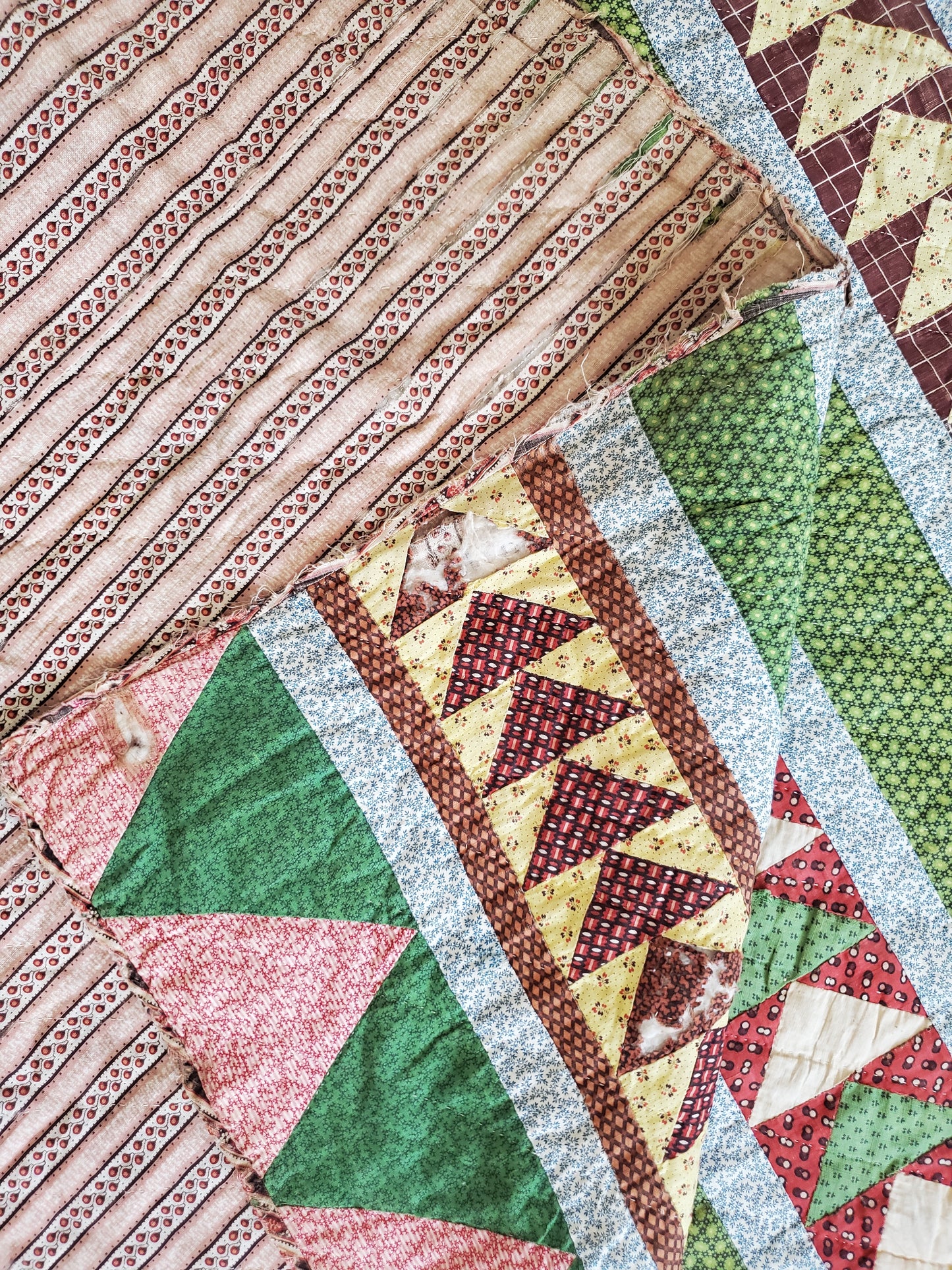 Flying Geese Antique Quilt ca 1880