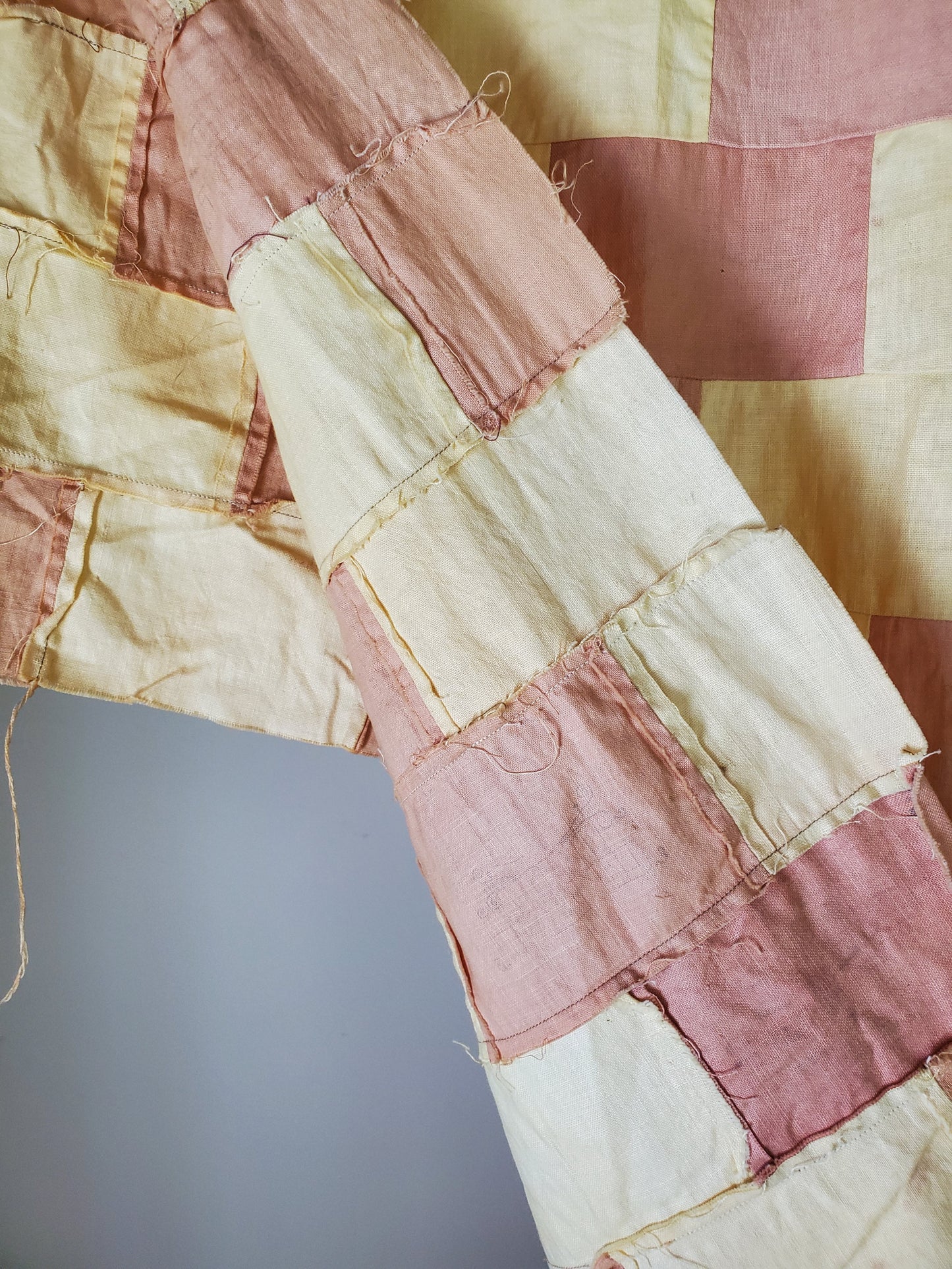 Tobacco Sack Quilt Top c1880