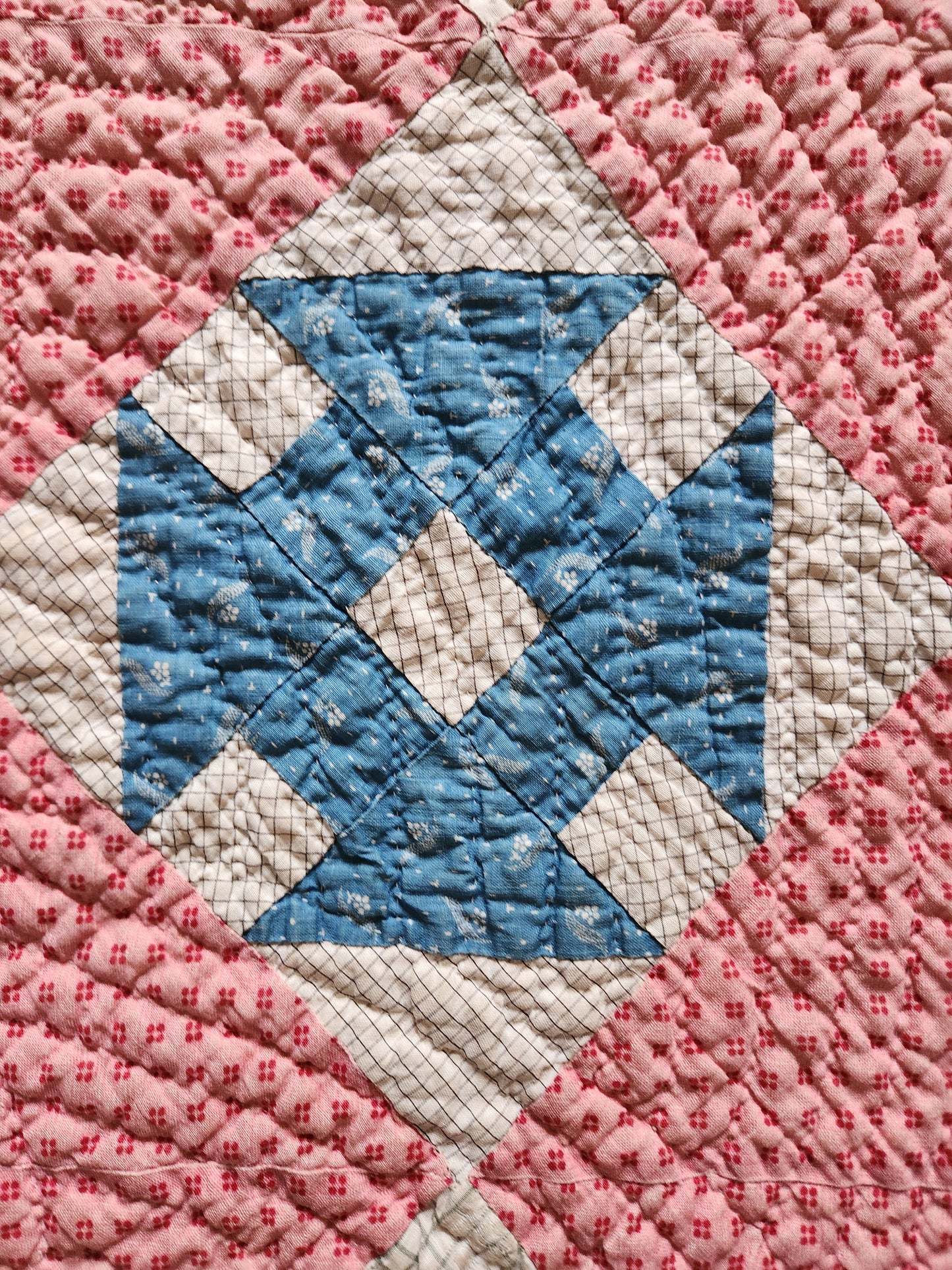 Antique Hole the Barn Patchwork Quilt c1900