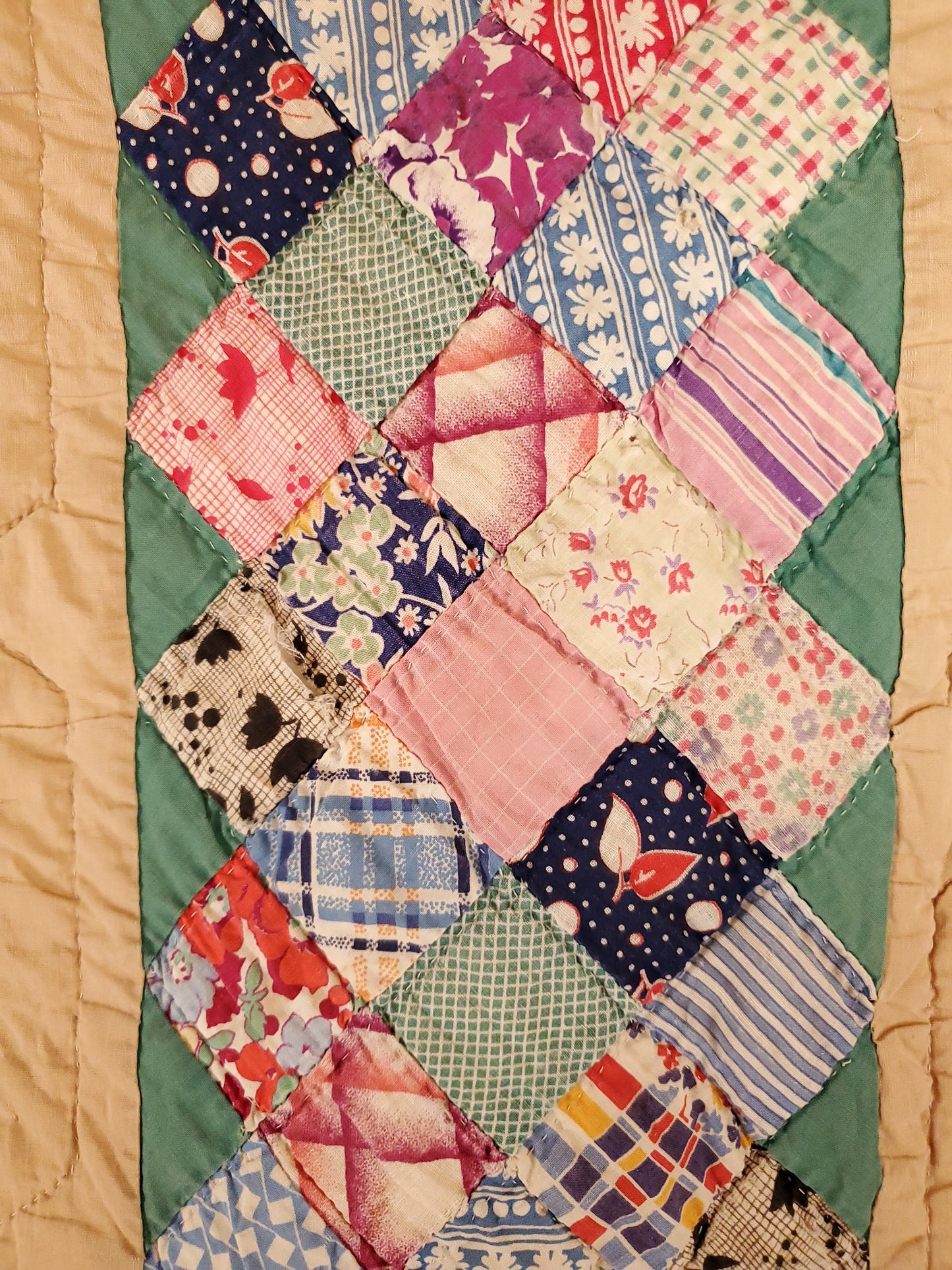 Patchwork Bar Quilt c1930