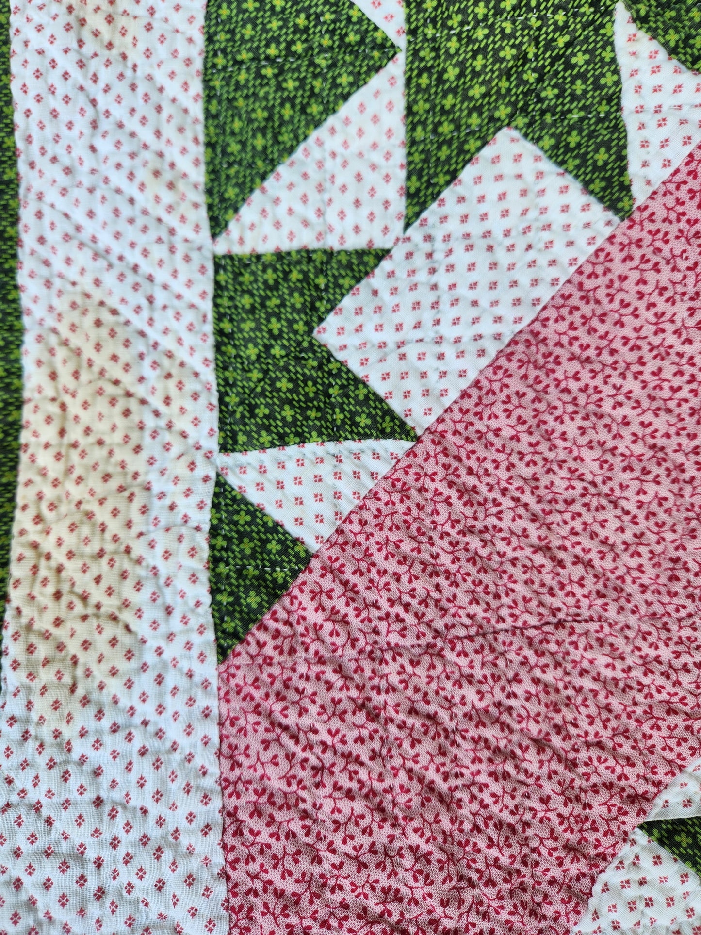 19th Century Pink & Green Quilt