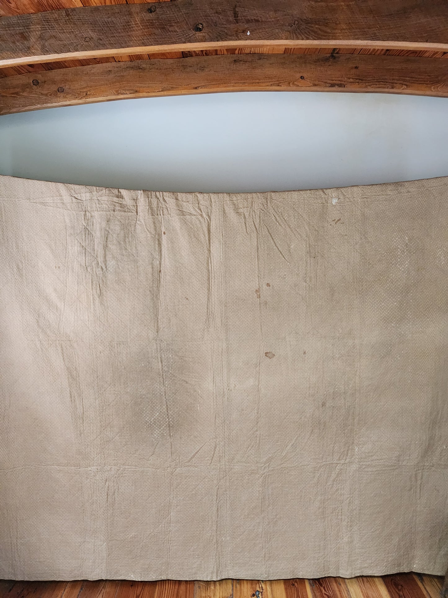 Antique Pheasants and Plum Tree Whole Cloth Chintz Quit