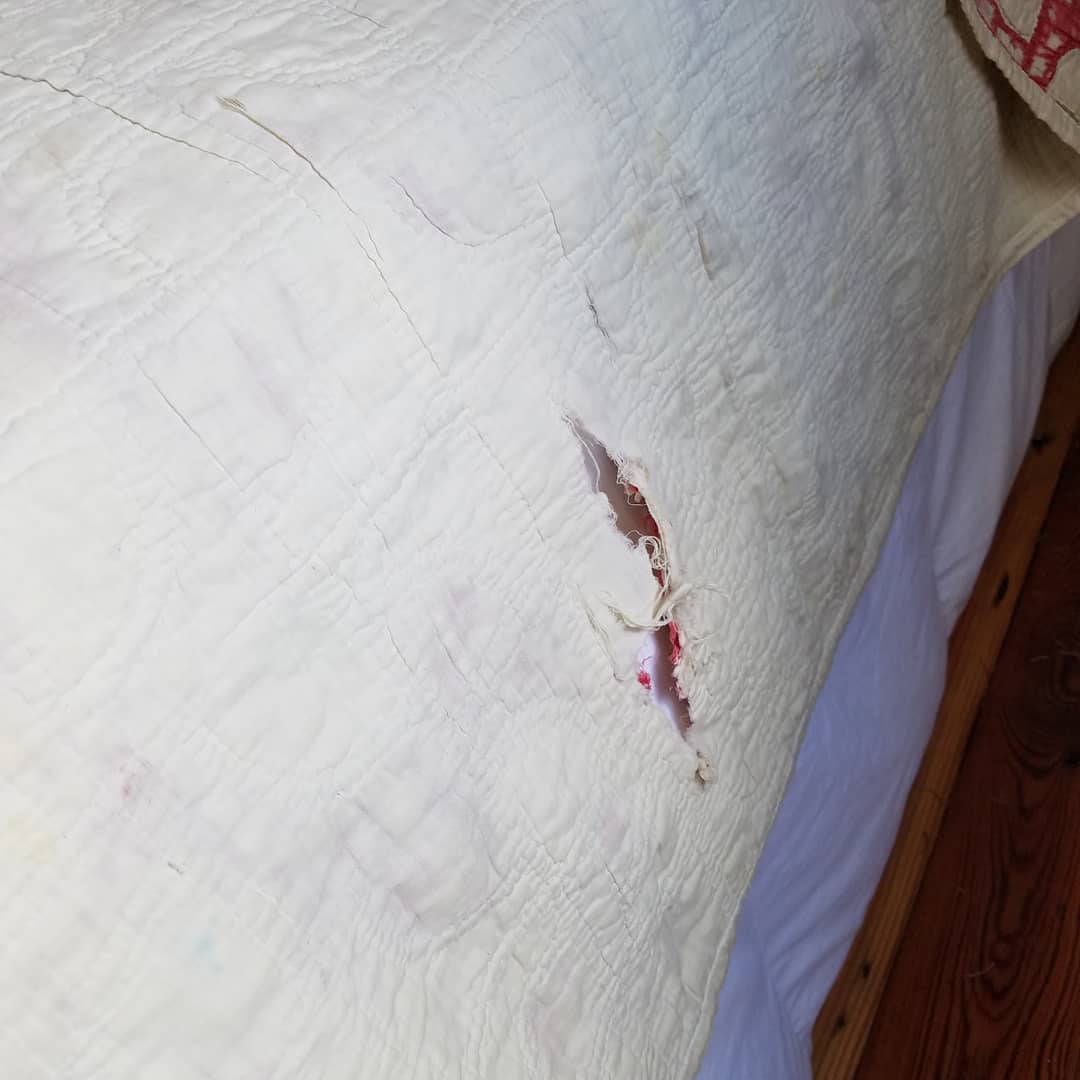 Lady in Red Quilt