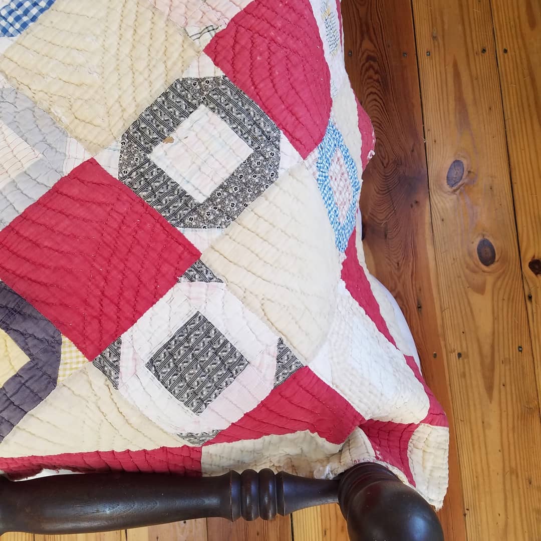 Red yellow and Blue Quilt