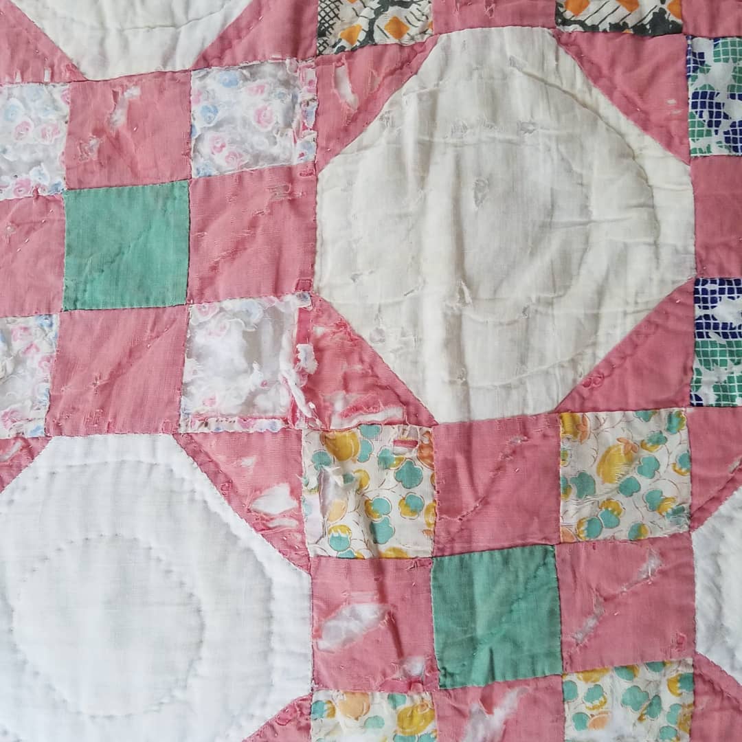 Lady in Pink Quilt