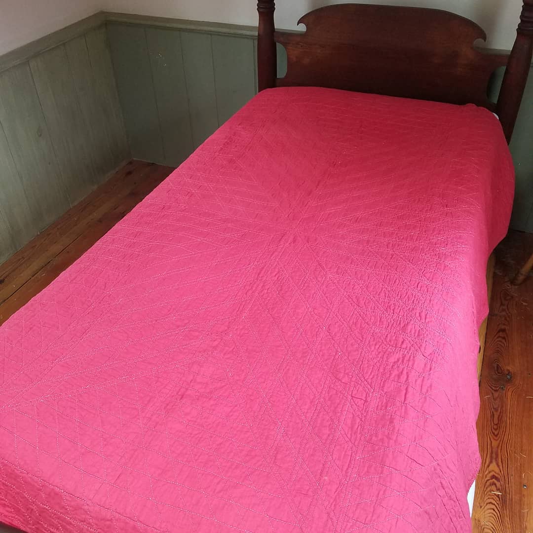 Red and Pink Lone Star Quilt