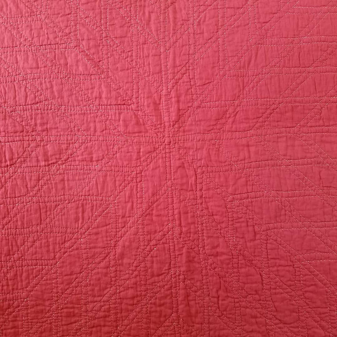 Red and Pink Lone Star Quilt