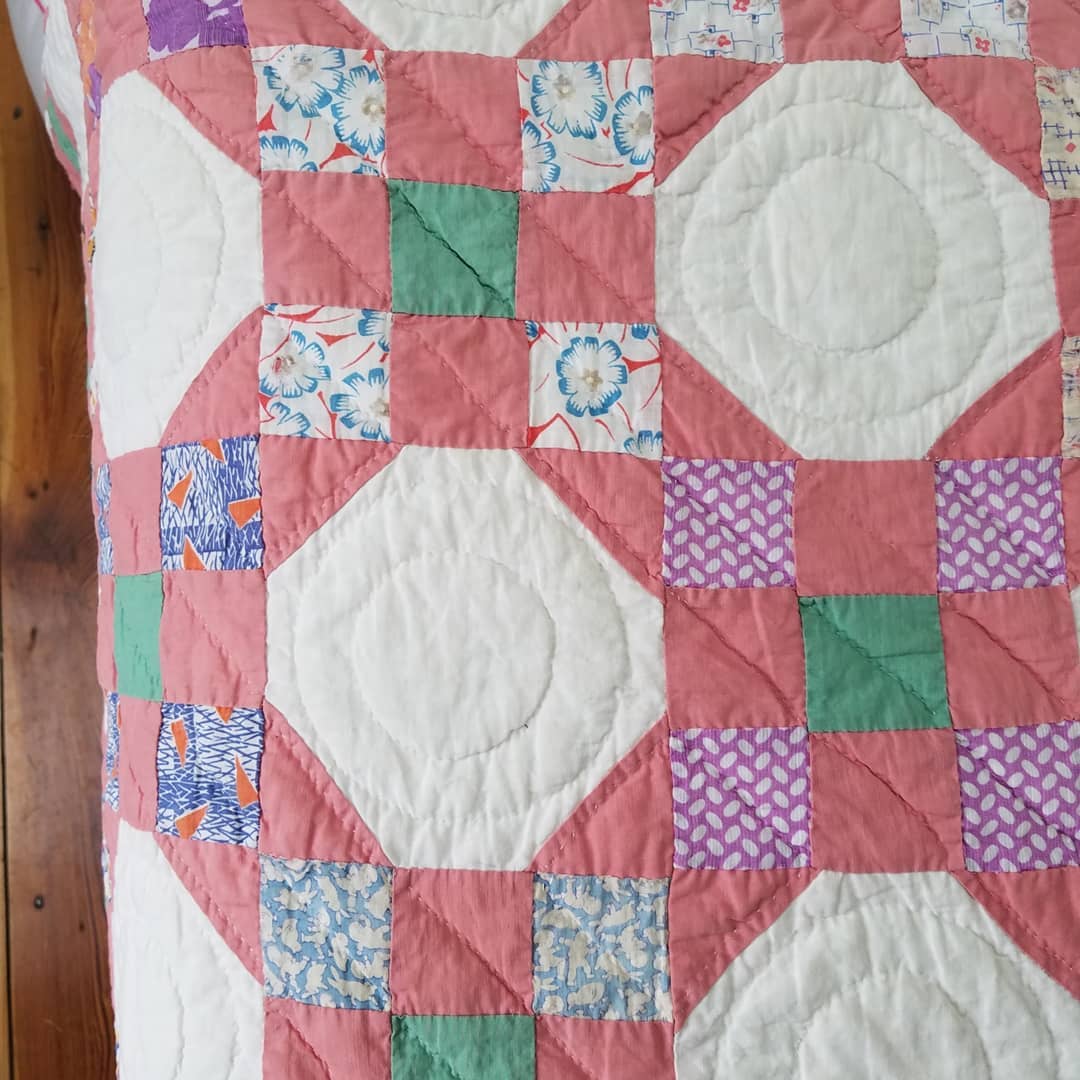Lady in Pink Quilt