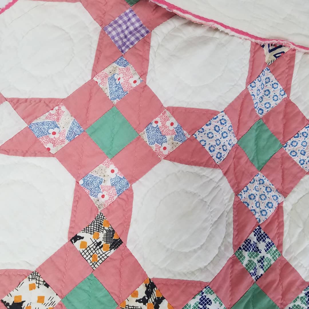 Lady in Pink Quilt