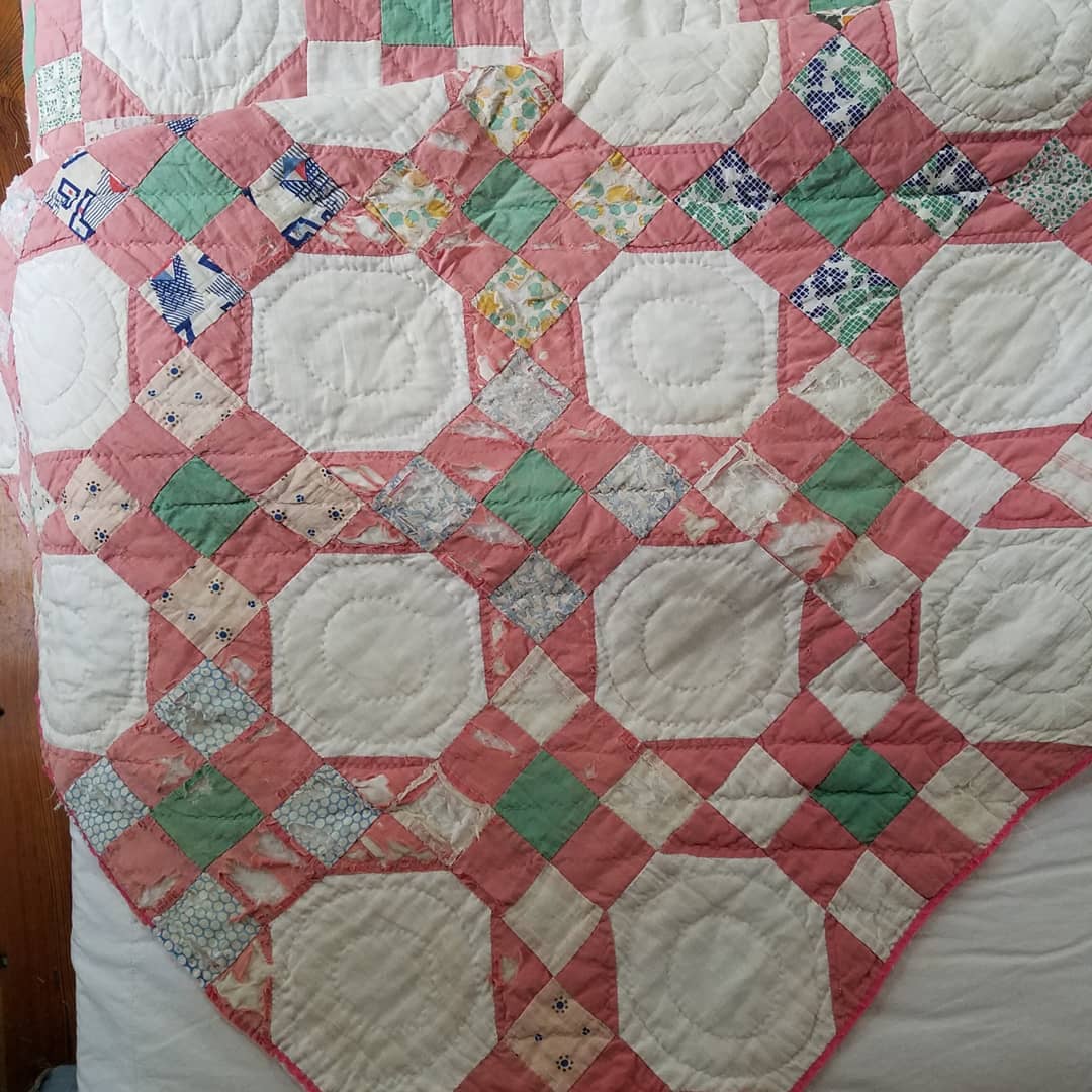 Lady in Pink Quilt