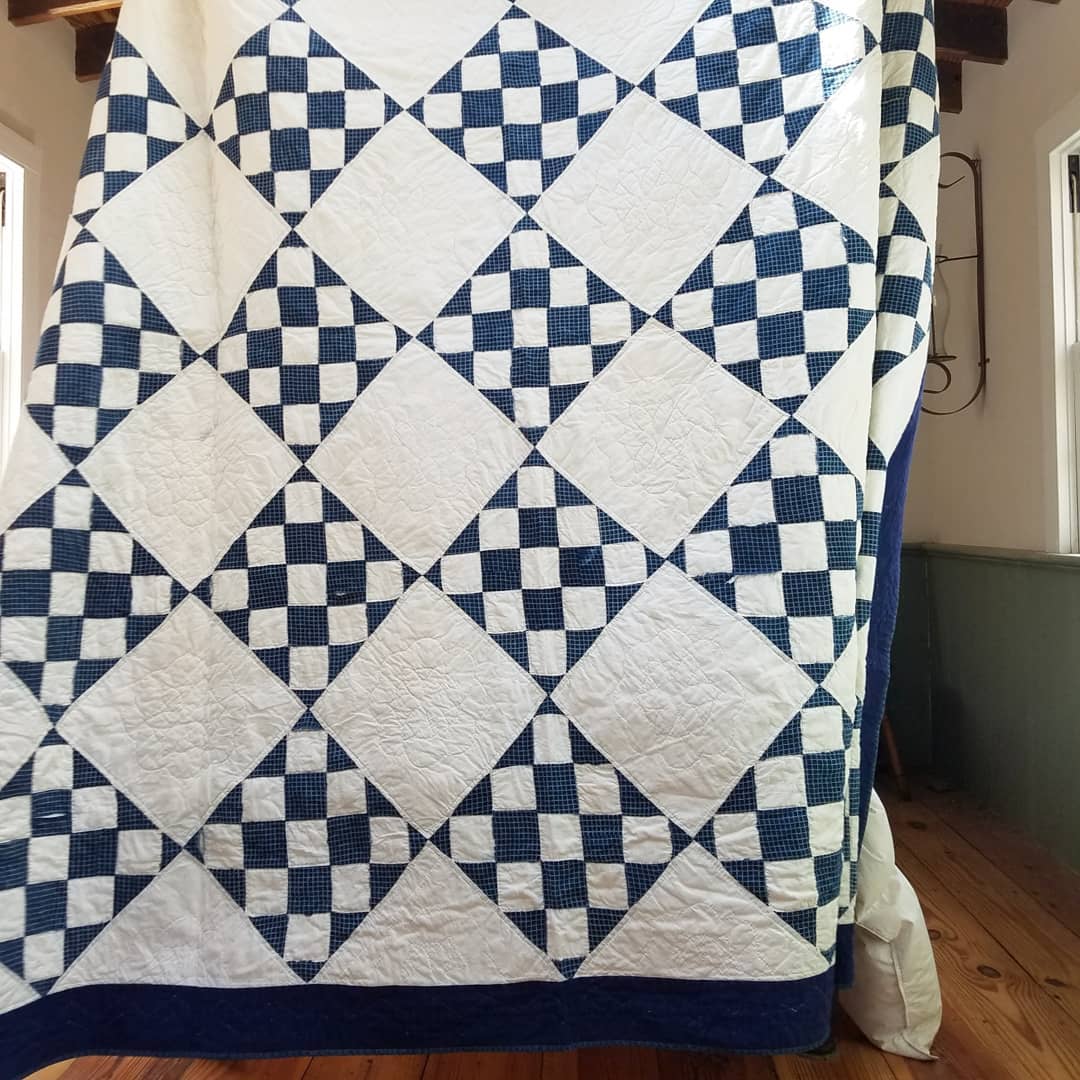 Indigo and White Quilt 2