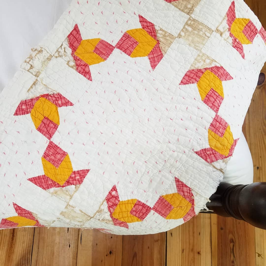Red and Yellow Tulip Quilt