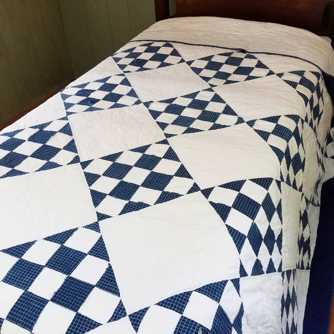 Indigo and White Quilt 2