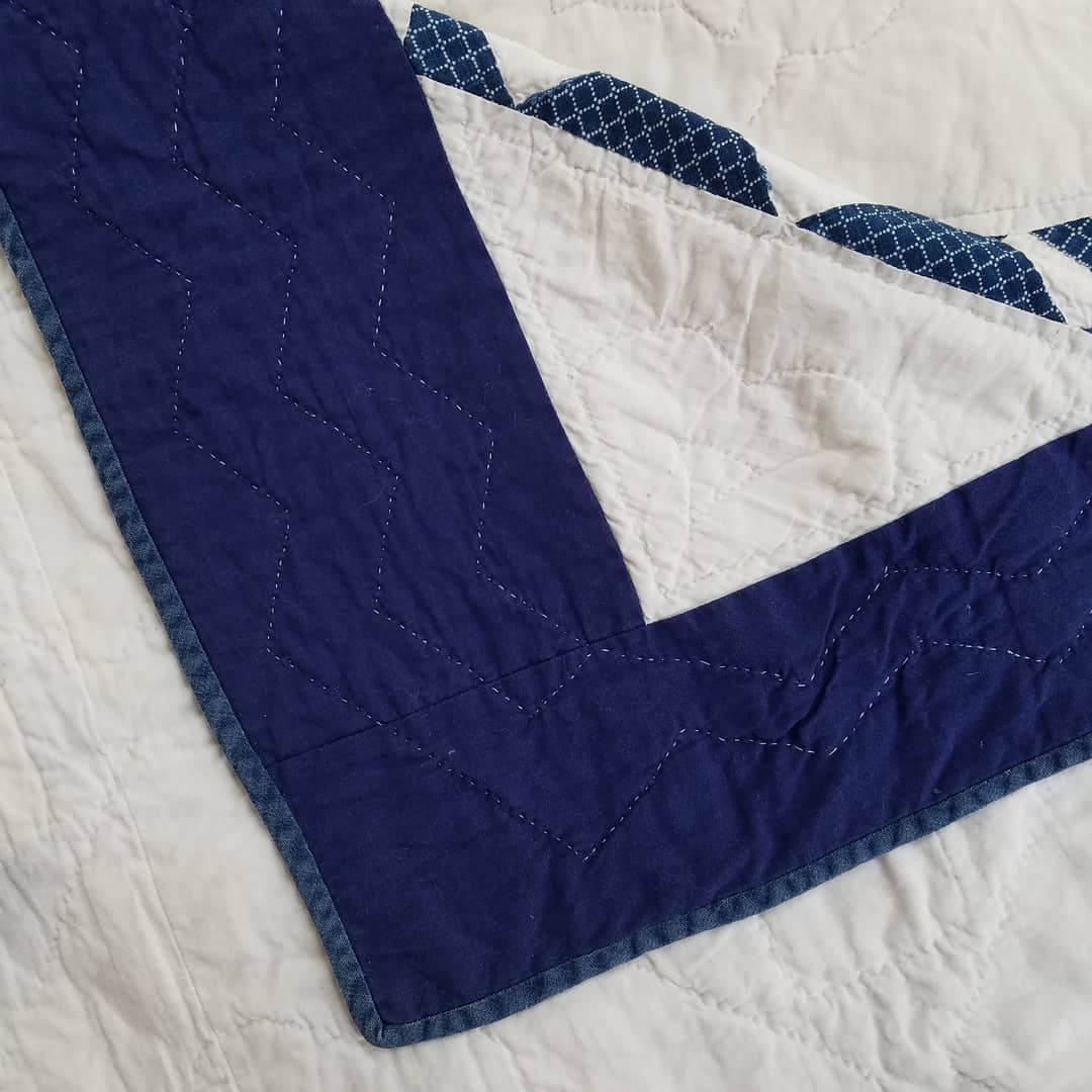 Indigo and White Quilt 2