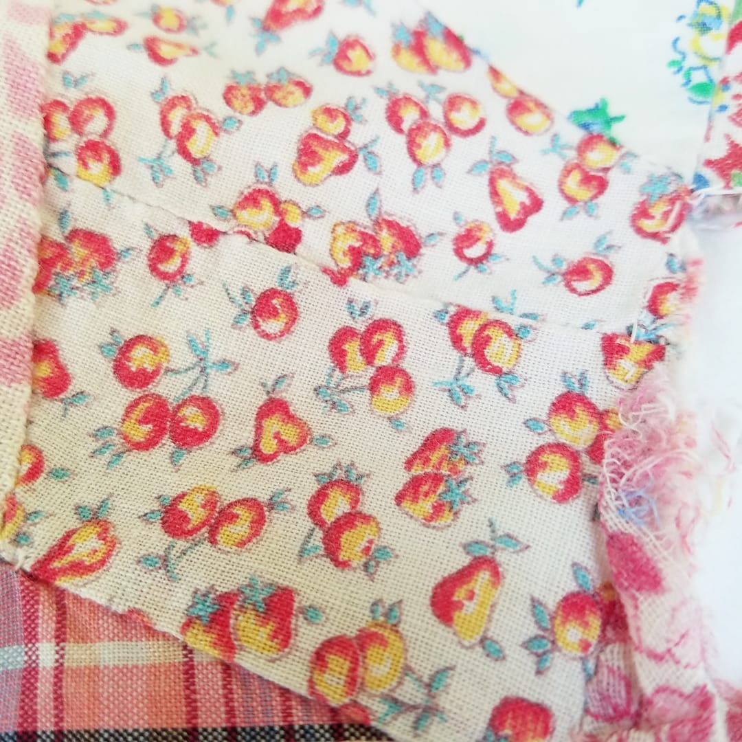 Feed Sack Bow Tie Quilt top