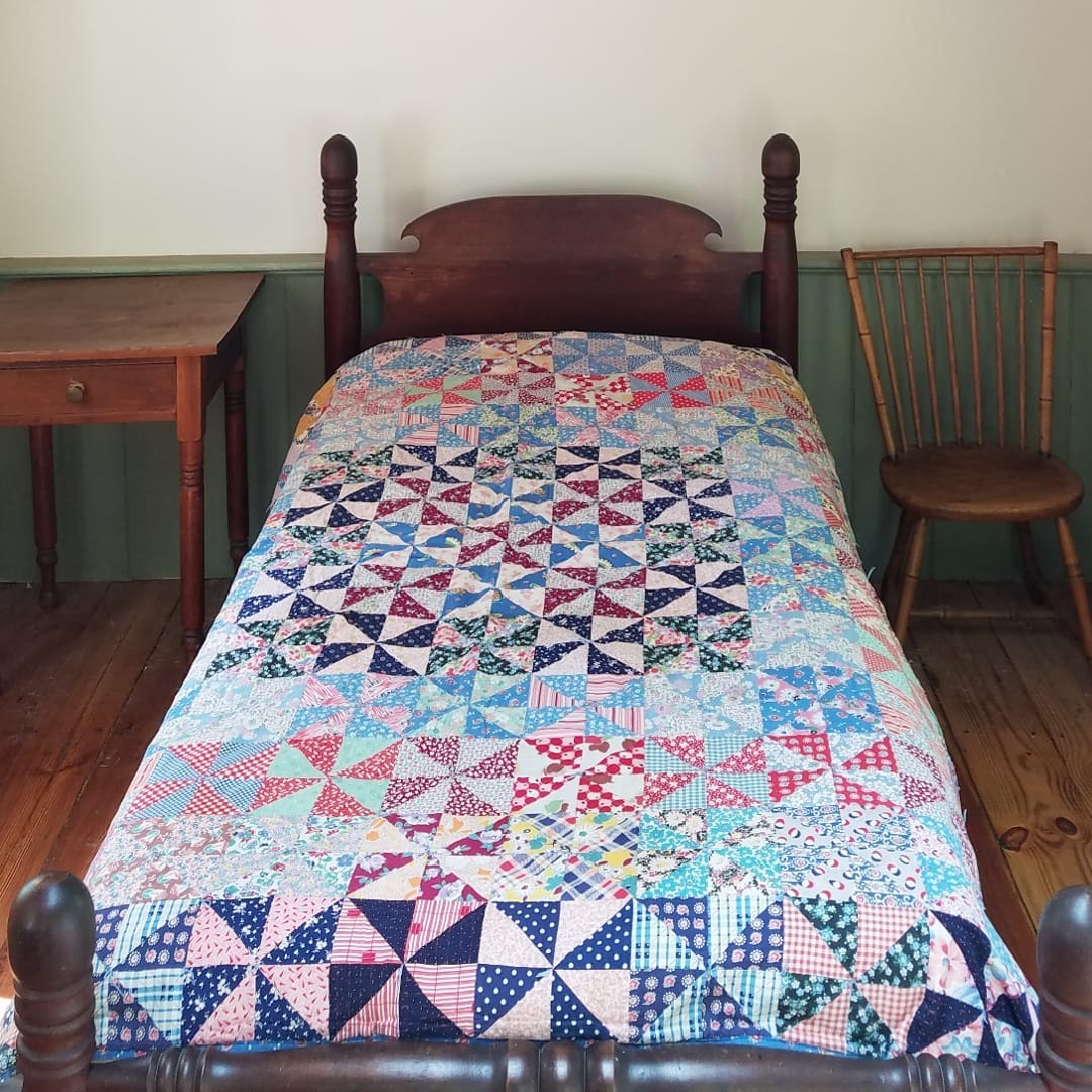 Hand Tied Pinwheel Quilt