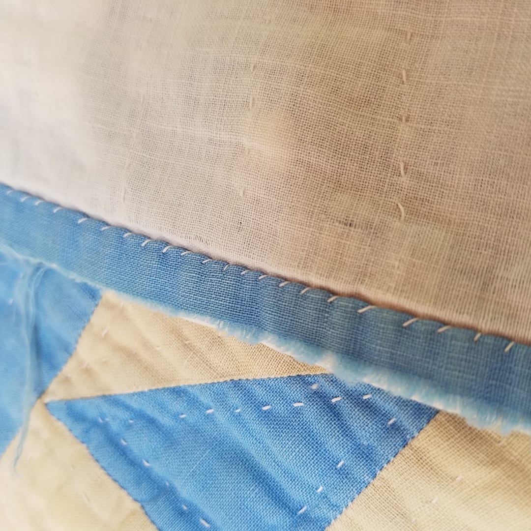 Blue and Tan Basket quilt
