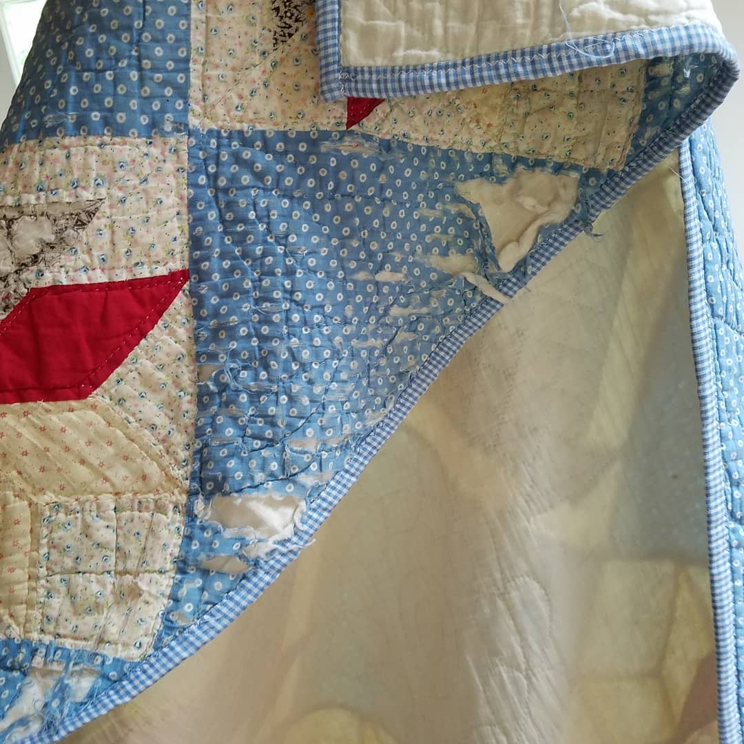Red White and Blue Cactus Basket Quilt