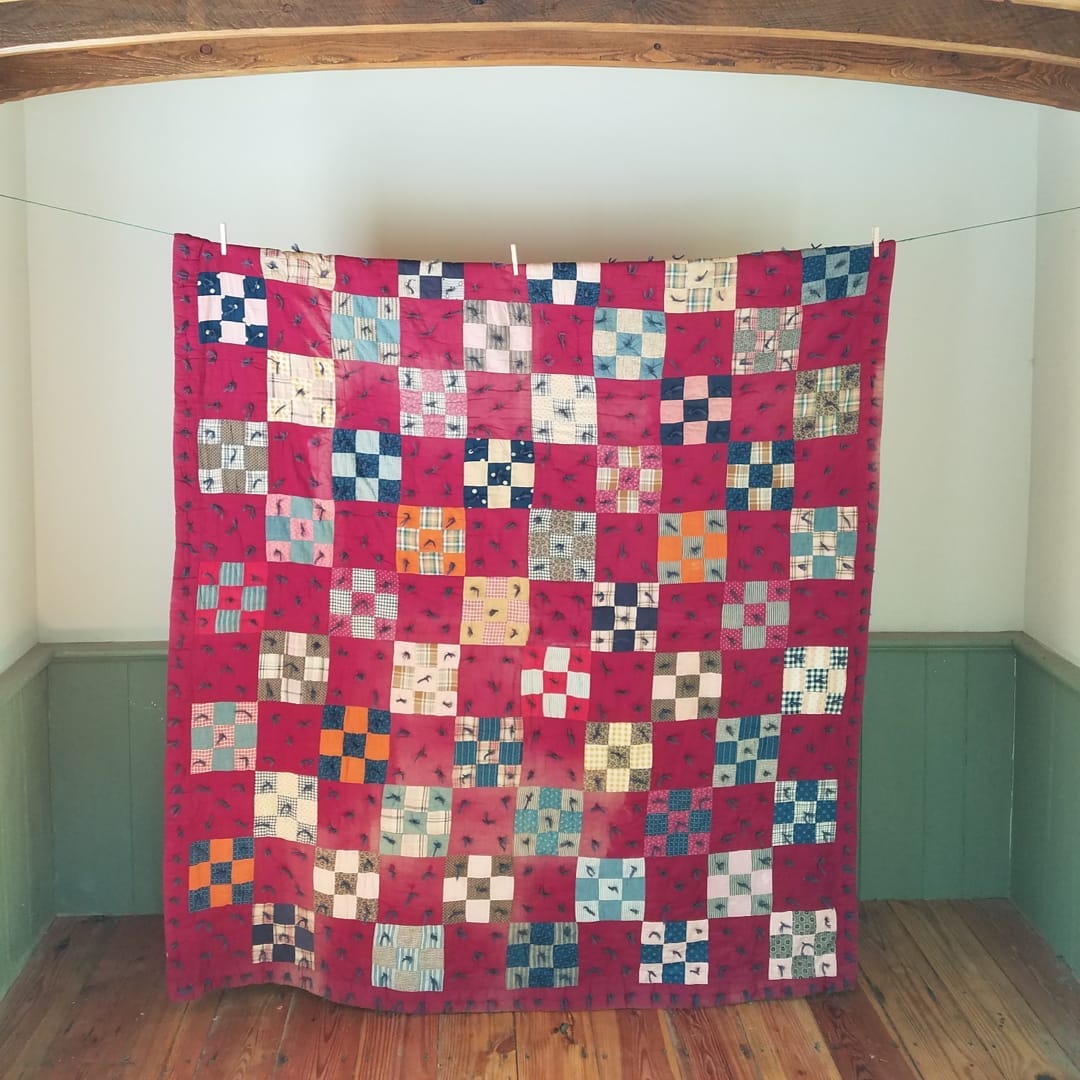 Hand tied Nine Patch Quilt