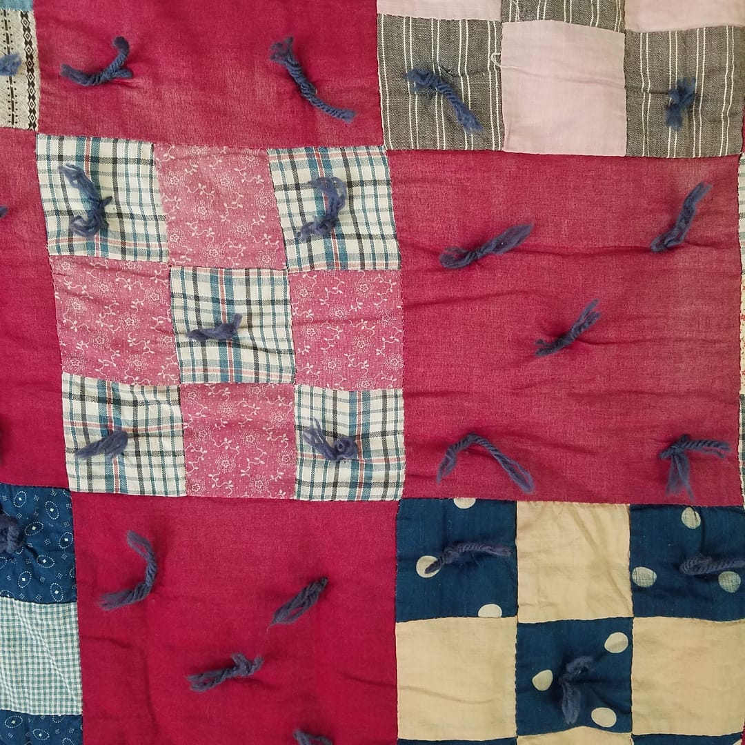 Hand tied Nine Patch Quilt