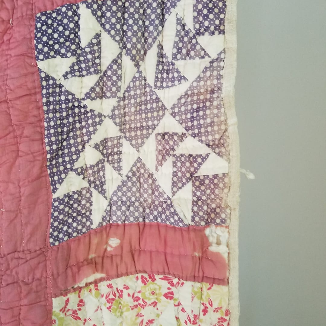 Pink Odd Fellow's Patch Quilt