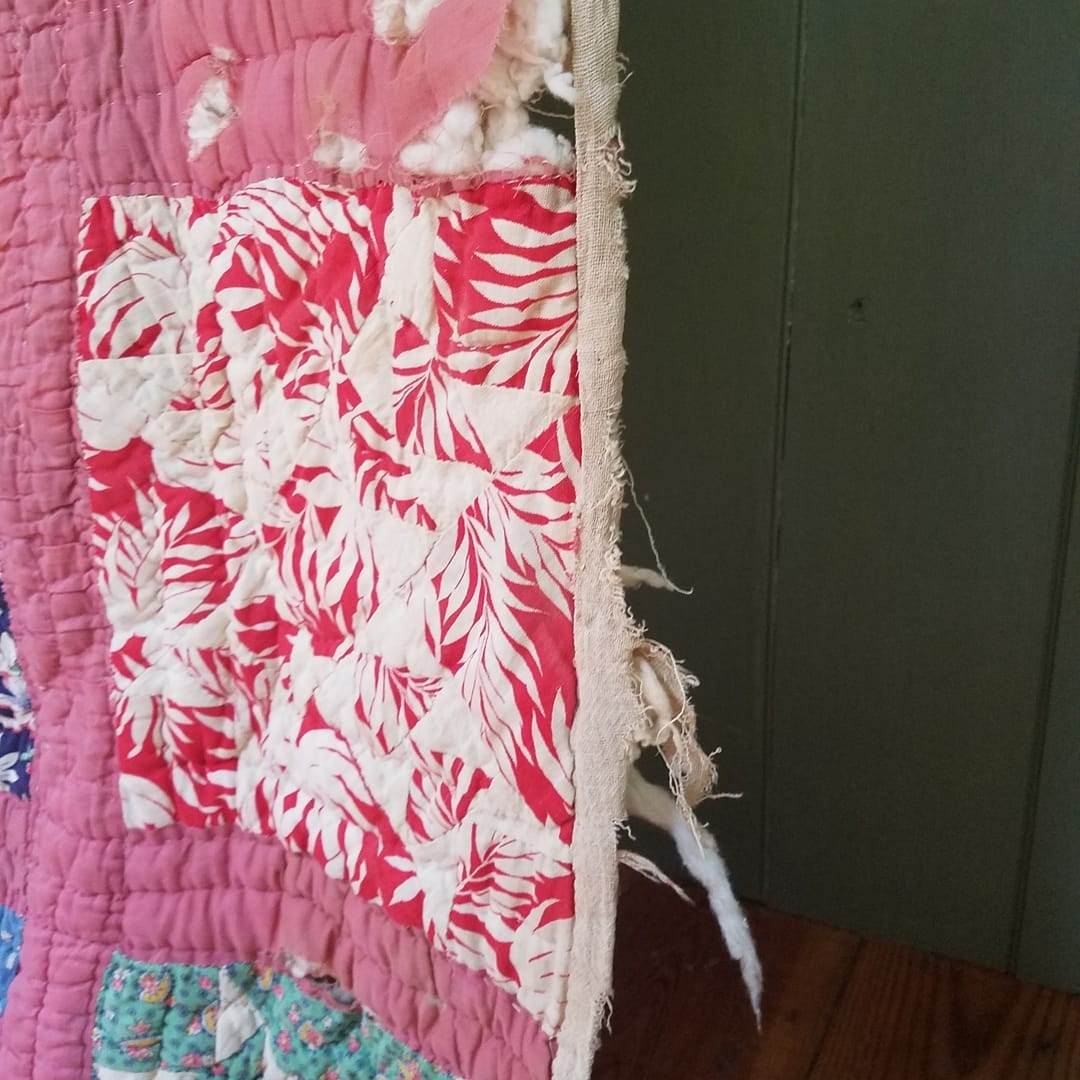 Pink Odd Fellow's Patch Quilt