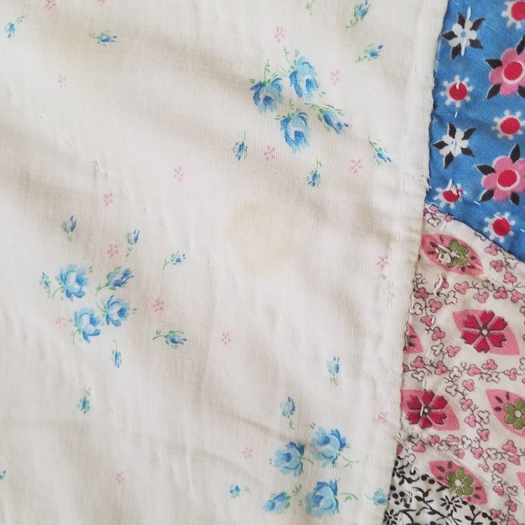 Floral Lone Star Quilt