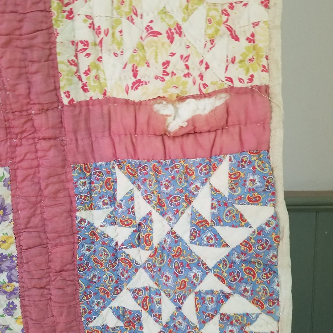 Pink Odd Fellow's Patch Quilt
