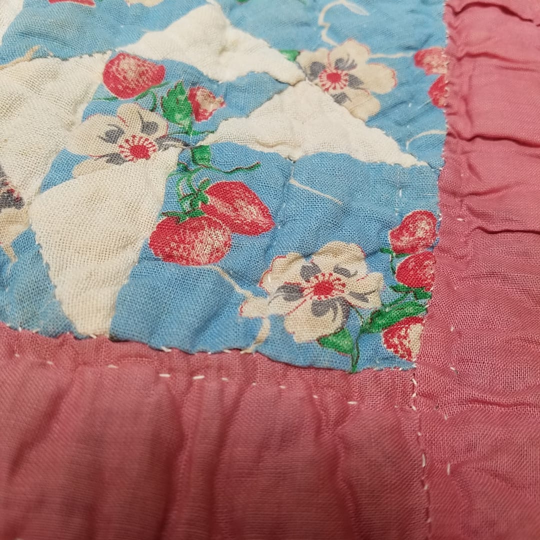 Pink Odd Fellow's Patch Quilt