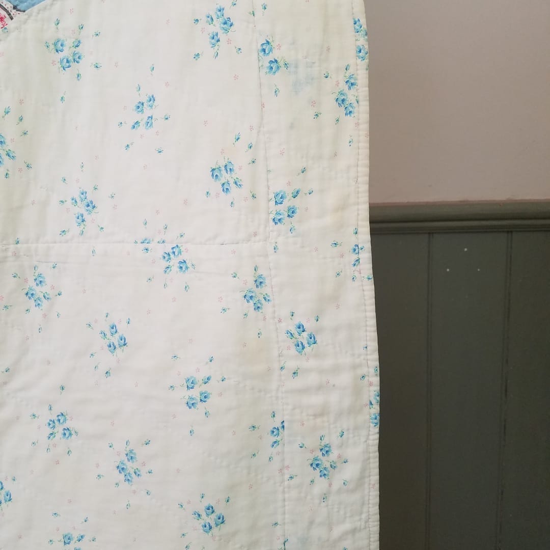 Floral Lone Star Quilt