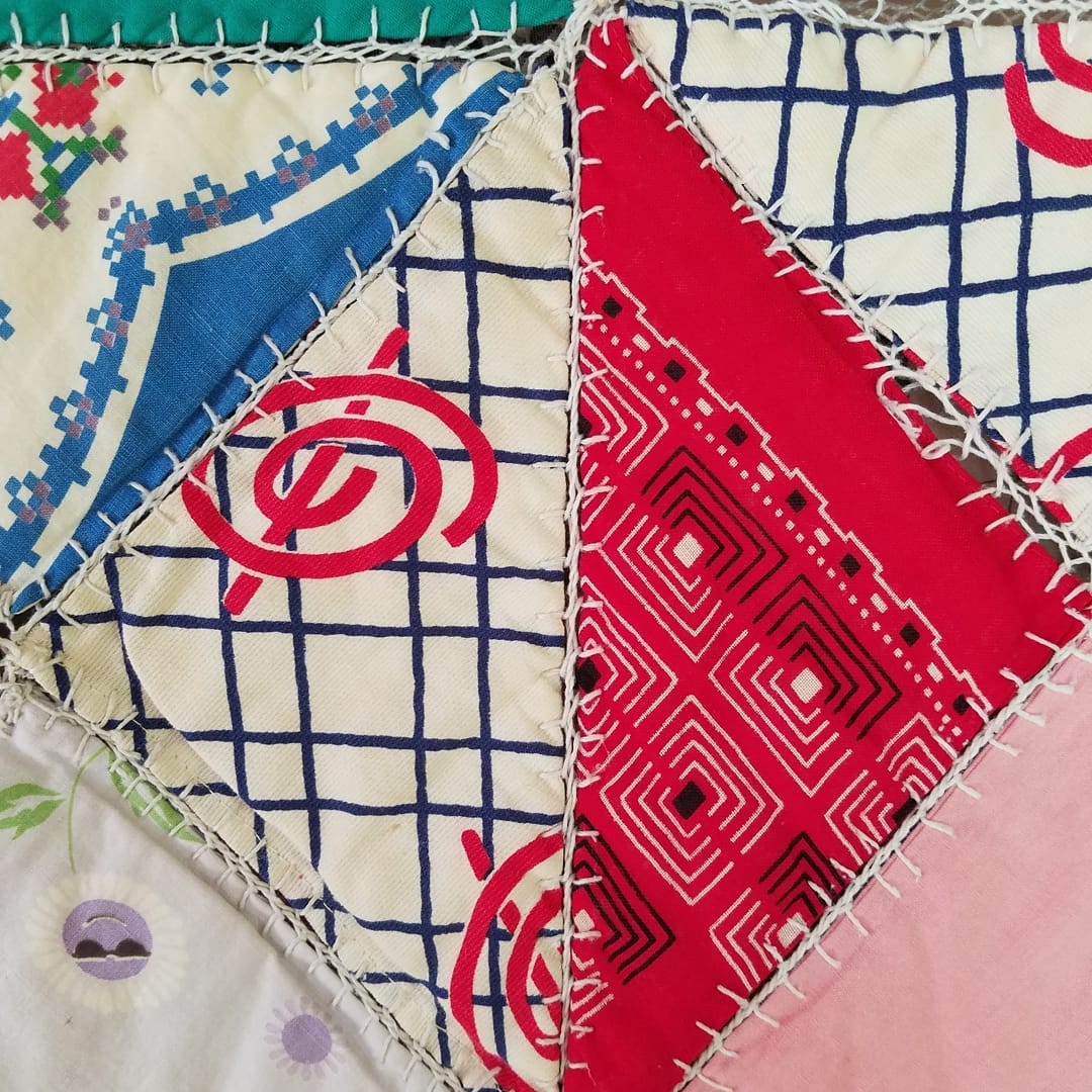 Vintage, handmade coverlet