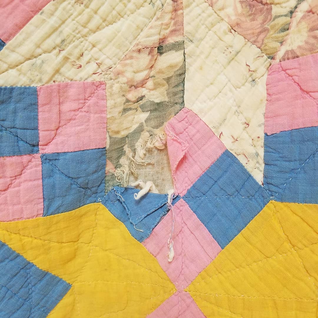Pink and Orange Star Quilt