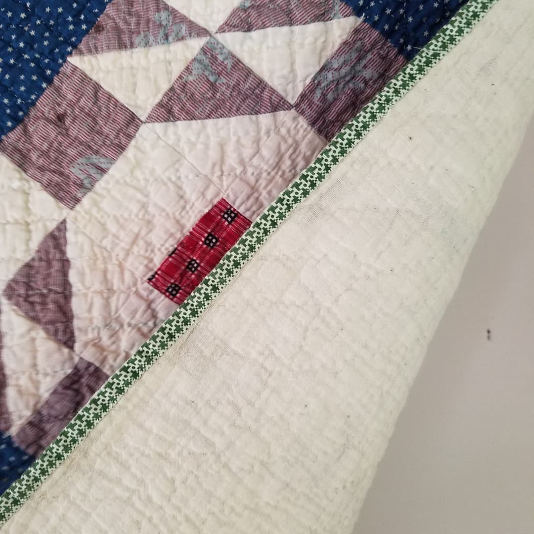 Indigo Crown of Thorns Quilt