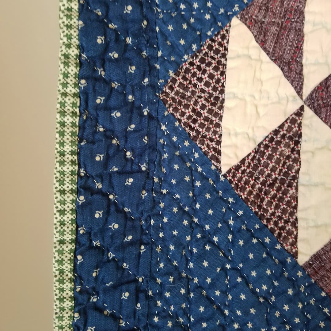 Indigo Crown of Thorns Quilt