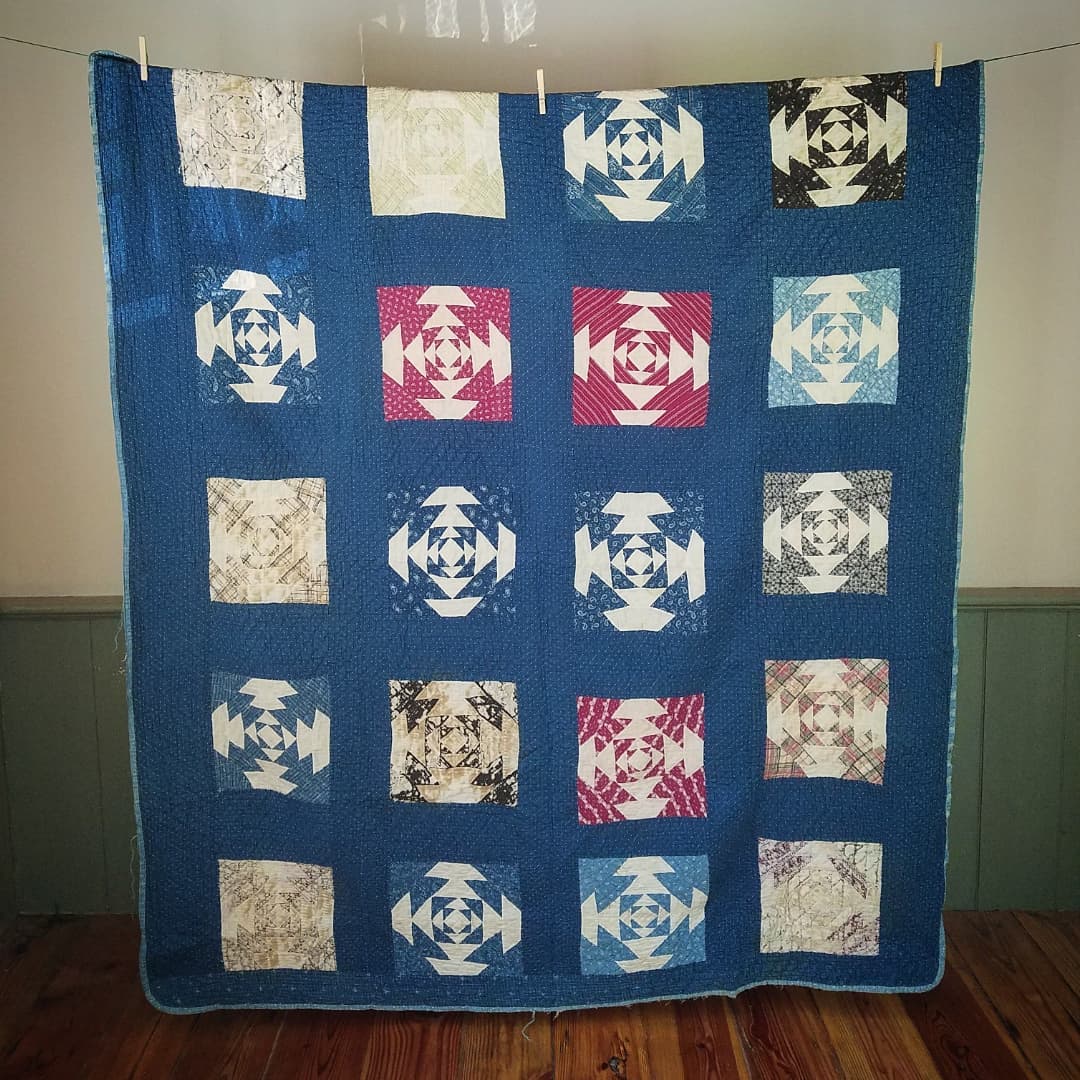 Indigo Crimson Rambler Quilt