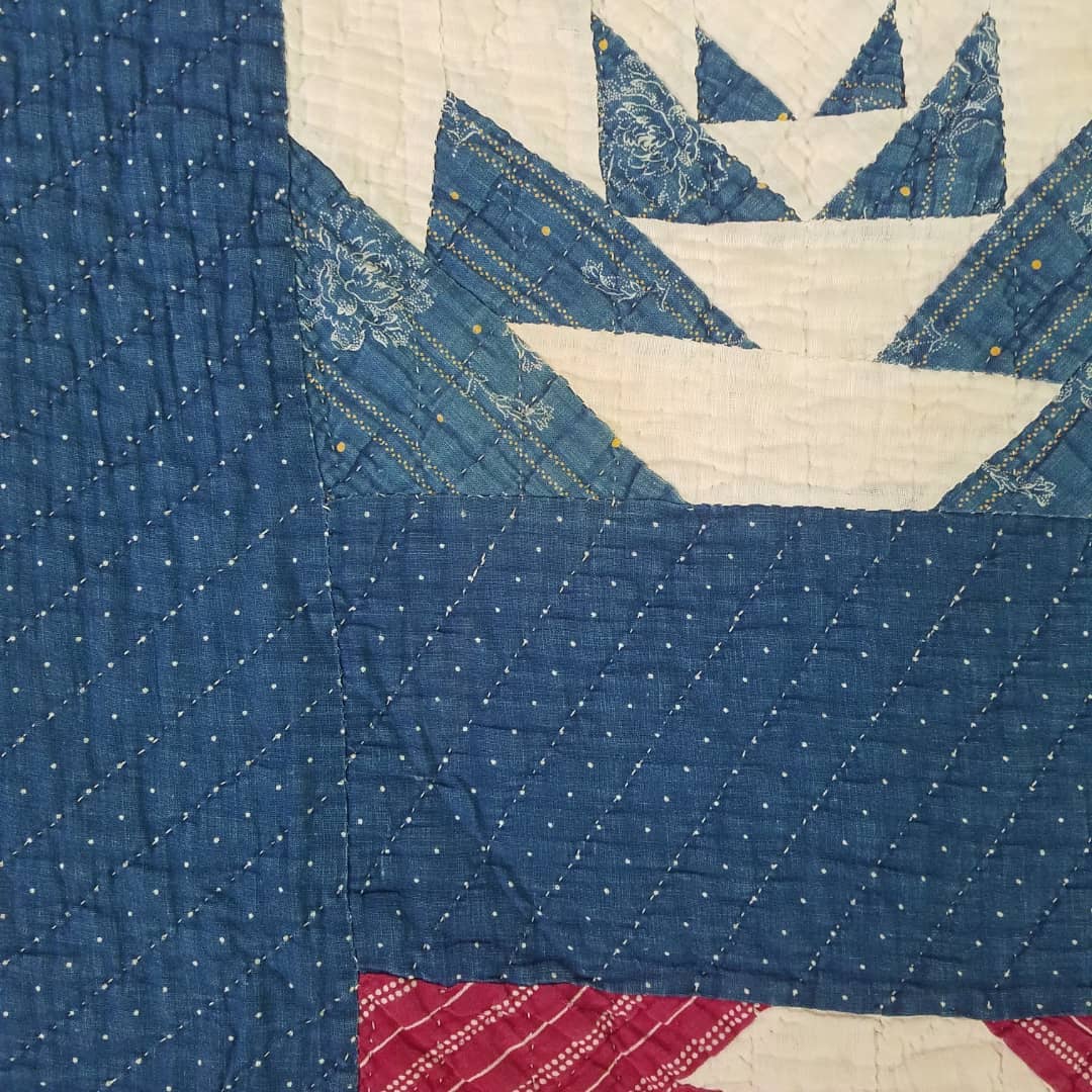 Indigo Crimson Rambler Quilt
