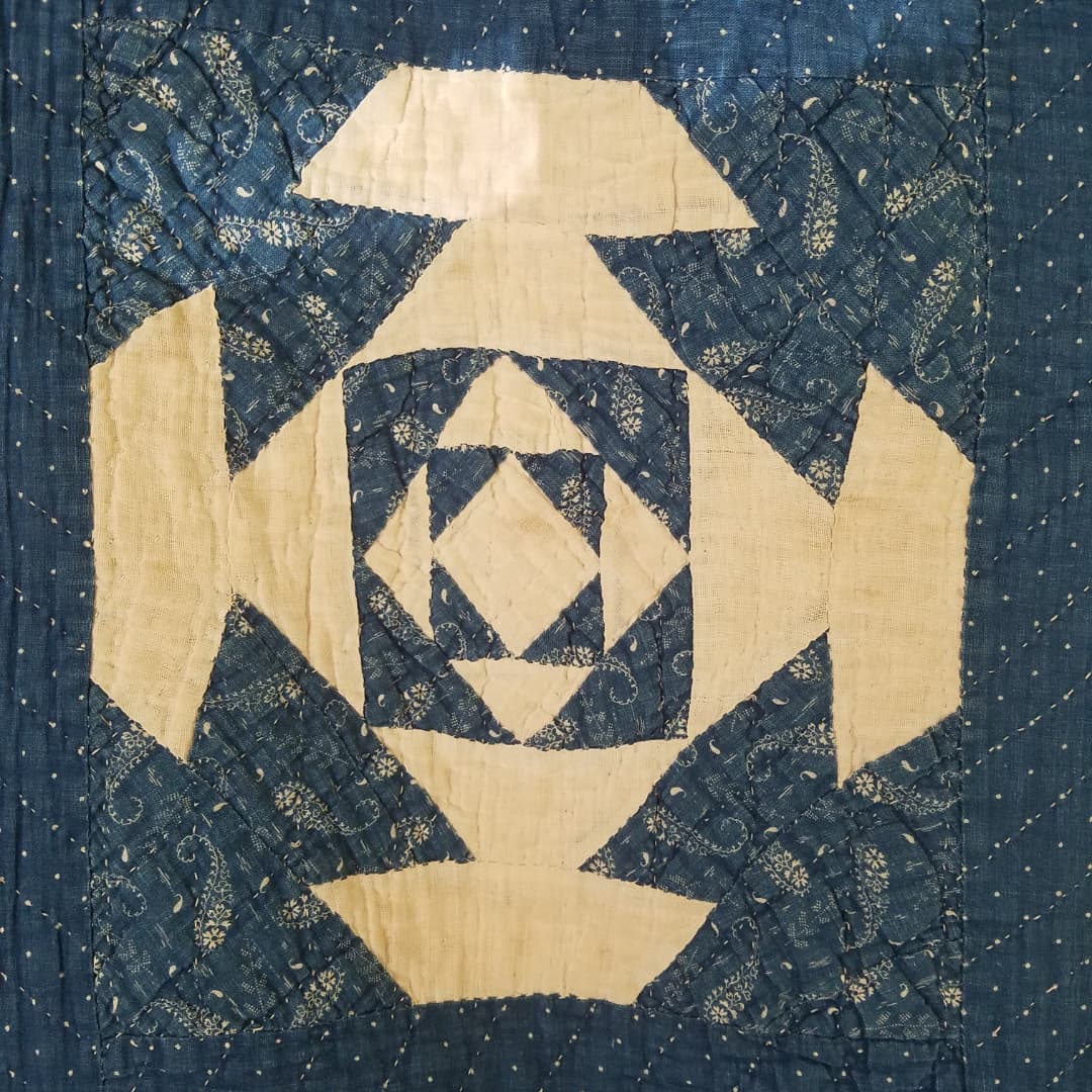 Indigo Crimson Rambler Quilt
