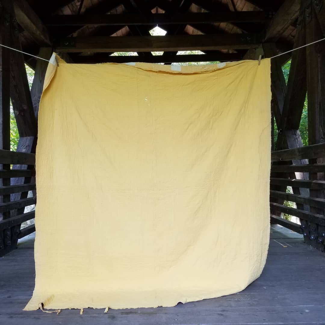 Sunny Yellow "Pieced Star" Quilt