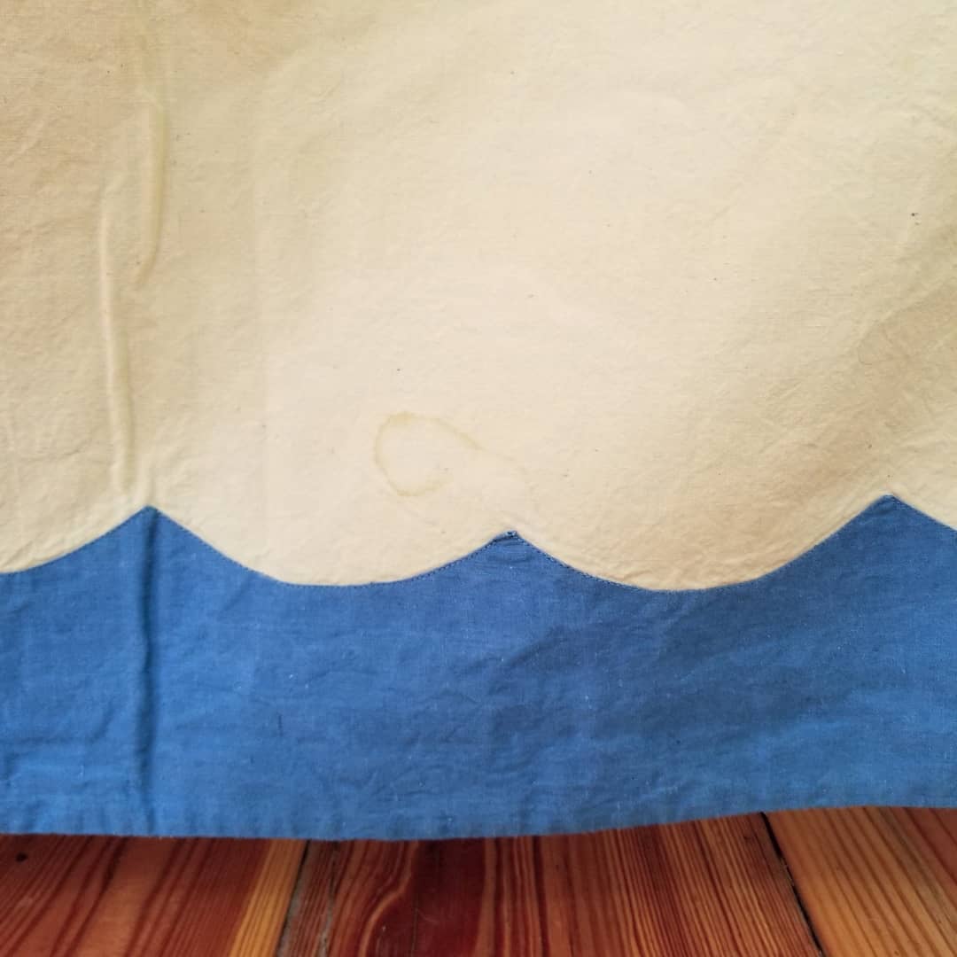 Hand Embroidered Dove Coverlet