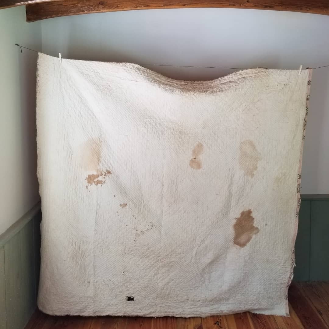 Tan and Pink Triple Chain Quilt