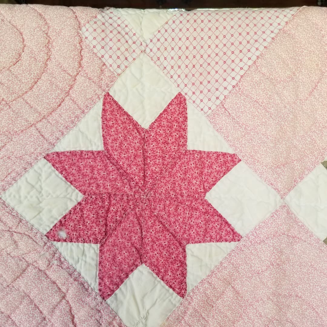 Pink Lemoyne Star Quilt