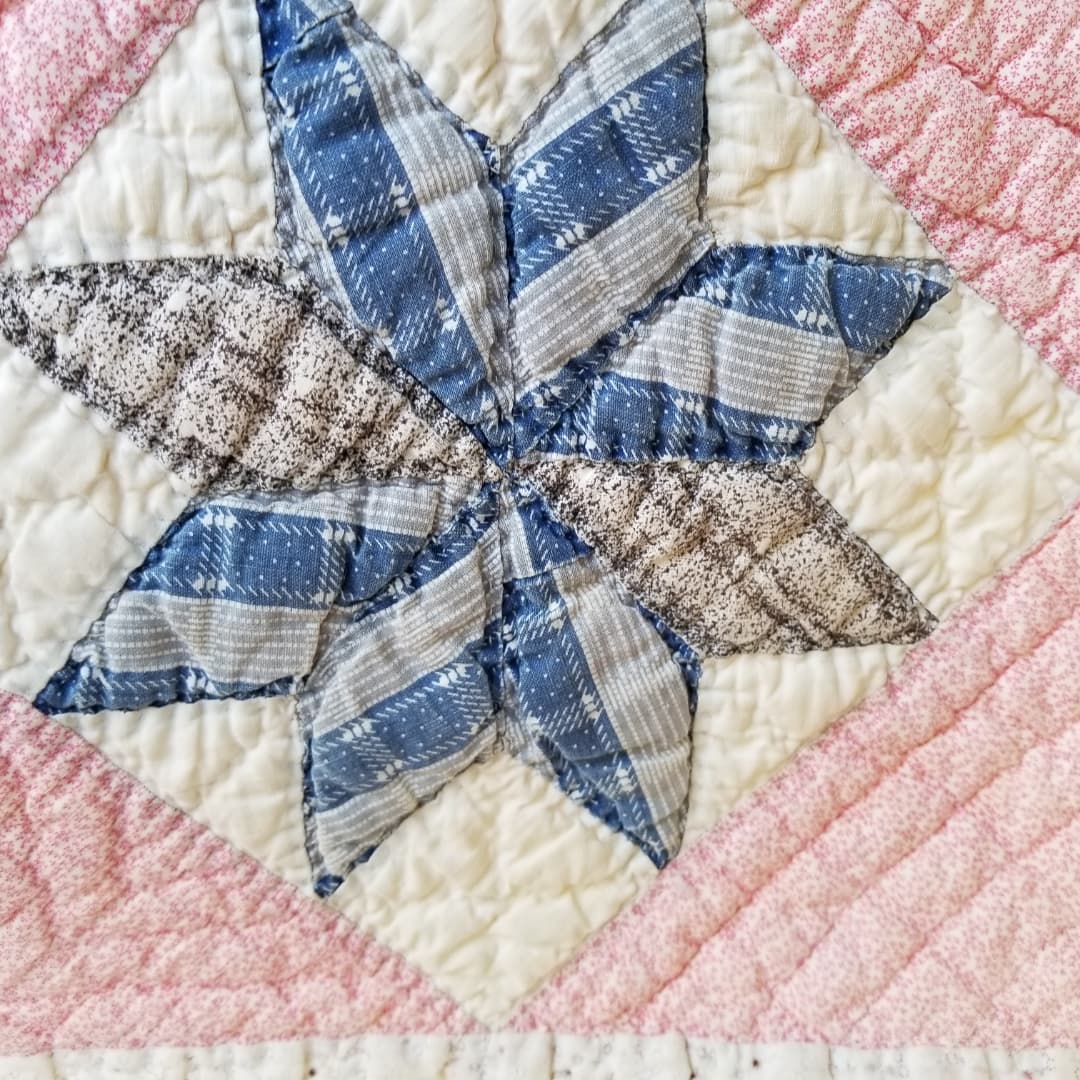 Pink Lemoyne Star Quilt