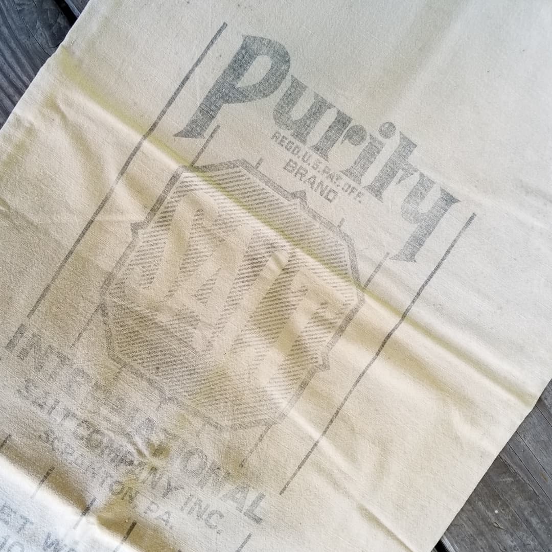 Purity Salt, Antique Cotton Sack