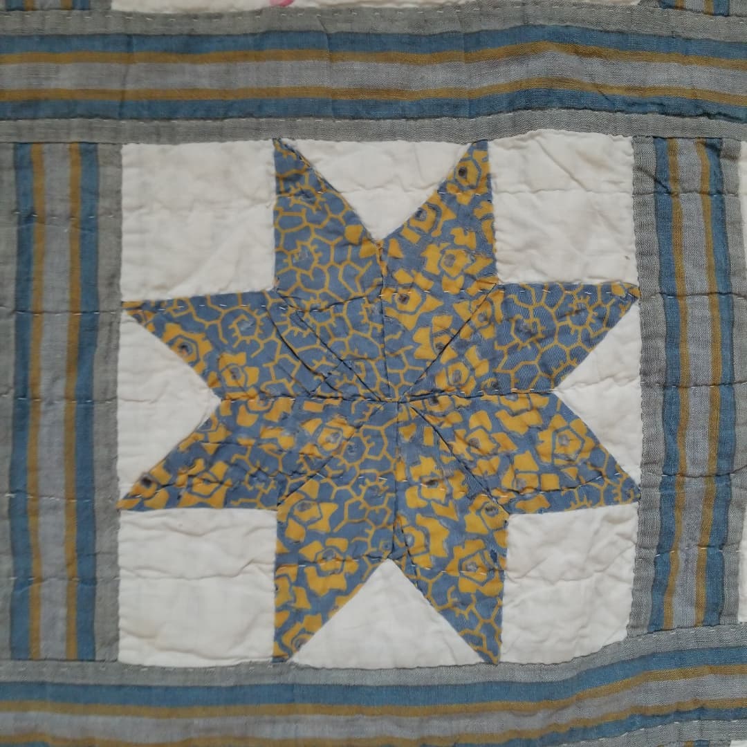 Early 1900s Shirting Star Quilt