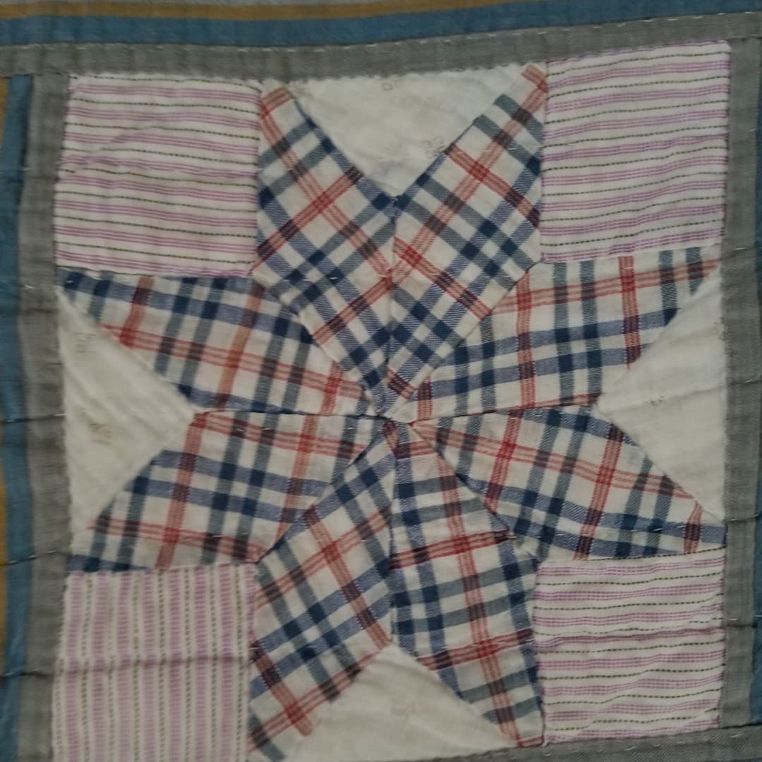 Early 1900s Shirting Star Quilt