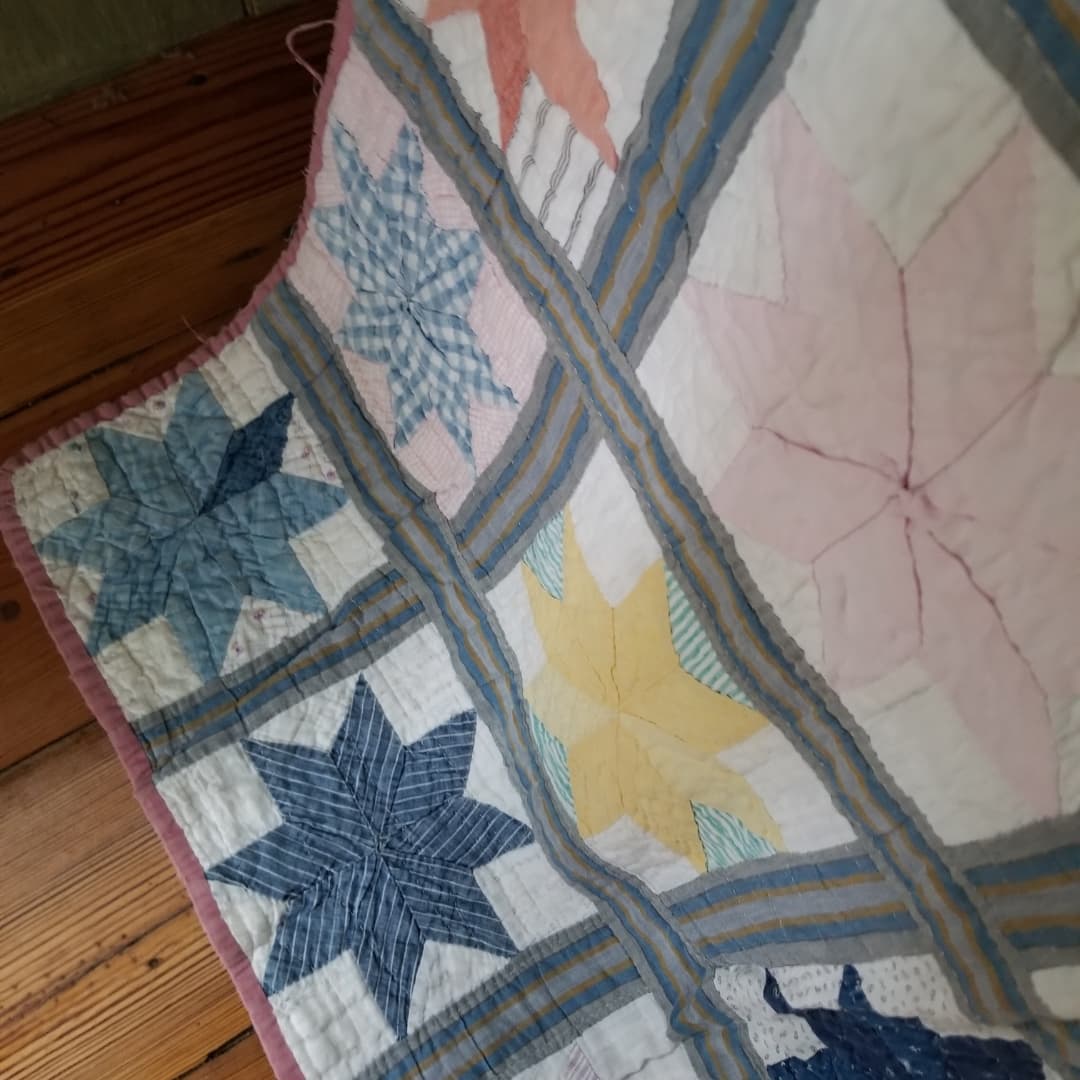 Early 1900s Shirting Star Quilt