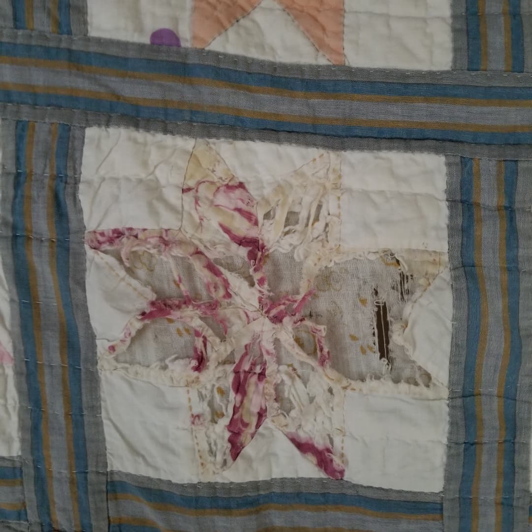 Early 1900s Shirting Star Quilt