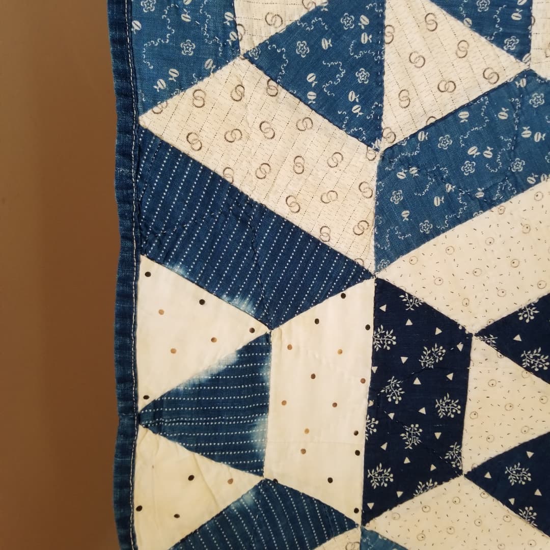 Indigo and White Quilt