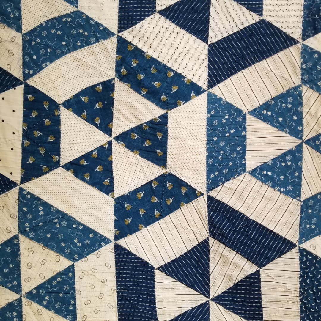Indigo and White Quilt