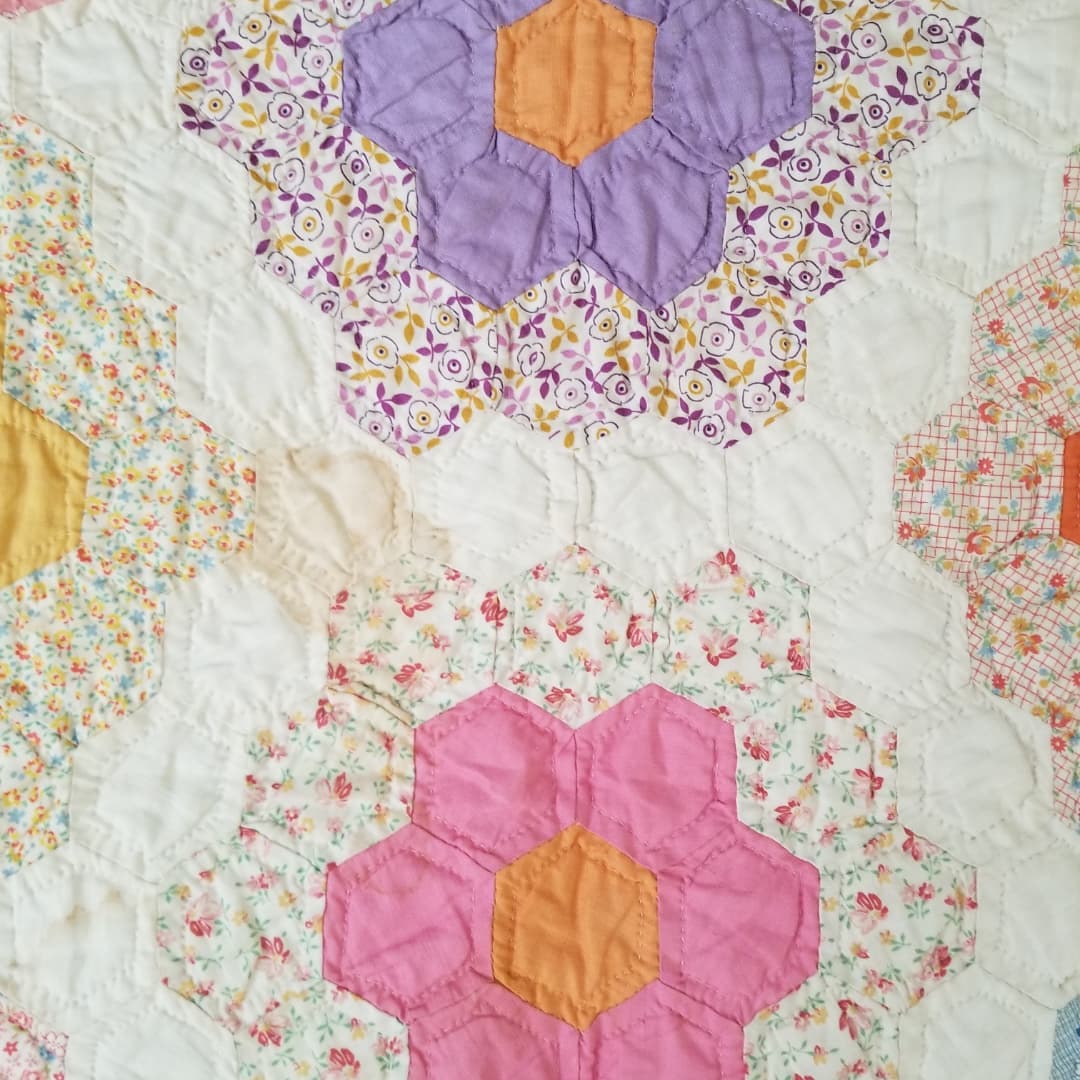 Grandmother's Garden, Friendship Flower Quilt